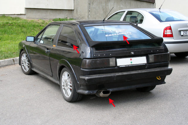 Neschválené doplňky automobilu