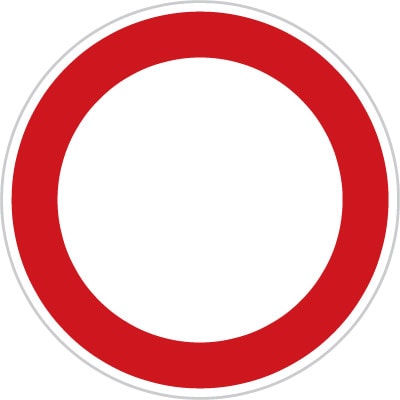 Dopravní značka Zákaz vjezdu všech vozidel v obou směrech