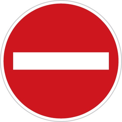 Dopravní značka Zákaz vjezdu všech vozidel v obou směrech
