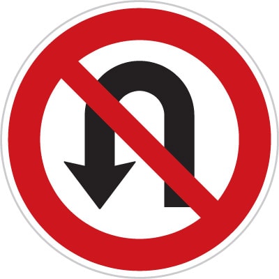 Dopravní značka Zákaz otáčení