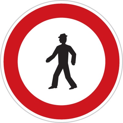 Dopravní značka Zákaz vstupu chodců