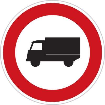 Dopravní značka Zákaz vjezdu nákladních automobilů