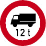 Dopravní značka Zákaz vjezdu nákladních automobilů nad 12 t