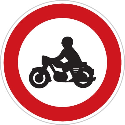 Dopravní značka Zákaz vjezdu motocyklů