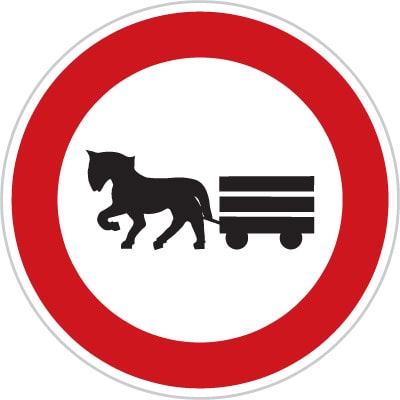 Dopravní značka Zákaz vjezdu potahových vozidel