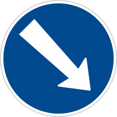Dopravní značka Přikázaný směr objíždění vpravo