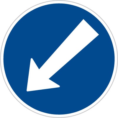 Dopravní značka Přikázaný směr objíždění vlevo