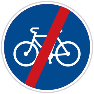 Dopravní značka Konec stezky pro cyklisty