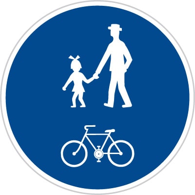Dopravní značka Stezka pro chodce a cyklisty společná