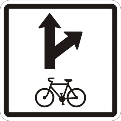 Dopravní značka Povolený směr jízdy cyklistů