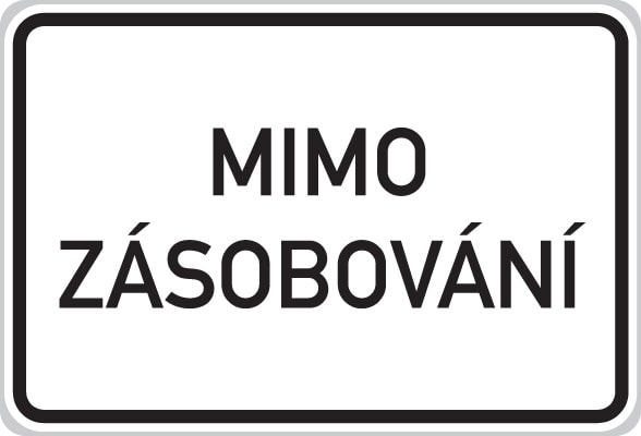 Dopravní značka Text nebo symbol