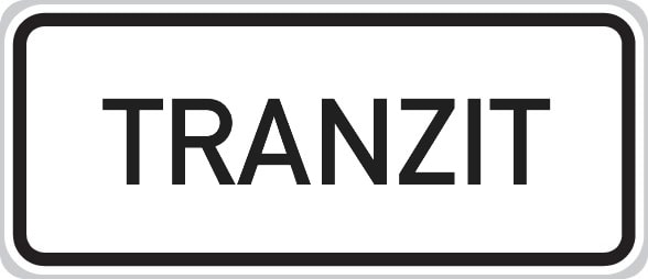 Dopravní značka Tranzit