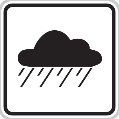 Dopravní značka Za mokra (za deště)