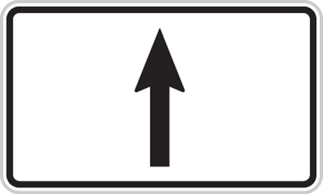 Dopravní značka Směrová šipka pro směr přímo