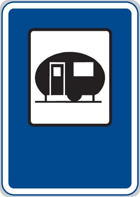 Dopravní značka Tábořiště pro obytné přívěsy
