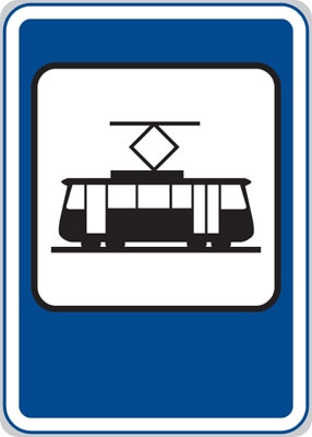 Dopravní značka Zastávka tramvaje