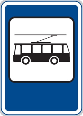 Dopravní značka Zastávka trolejbusu
