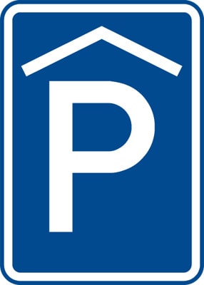 Dopravní značka Kryté parkoviště