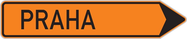 Dopravní značka Směrová tabule pro vyznačení objížďky