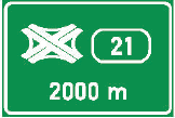 Dopravní značka Označení křižovatky - dálniční uzel