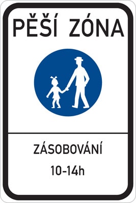 Dopravní značka Pěší zóna