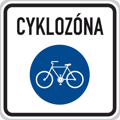 Dopravní značka Zóna pro cyklisty
