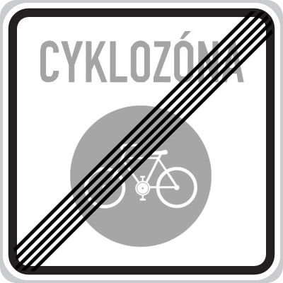 Dopravní značka Konec zóny pro cyklisty