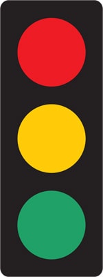 Dopravní značka Tříbarevná soustava s plnými signály
