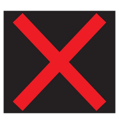 Dopravní značka Zakázaný vjezd vozidel do jízdního pruhu