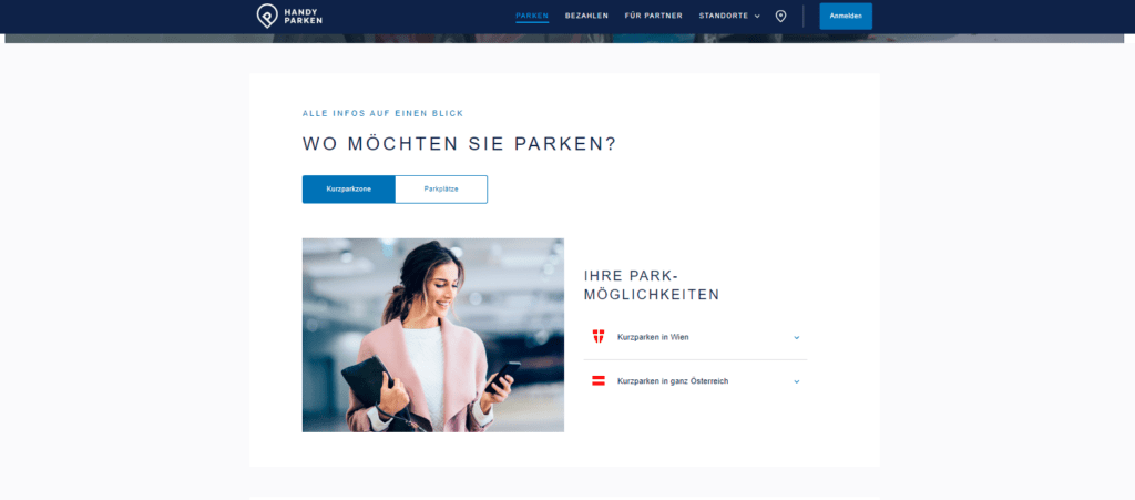 Handyparken - platba parkovného ve Vídni online