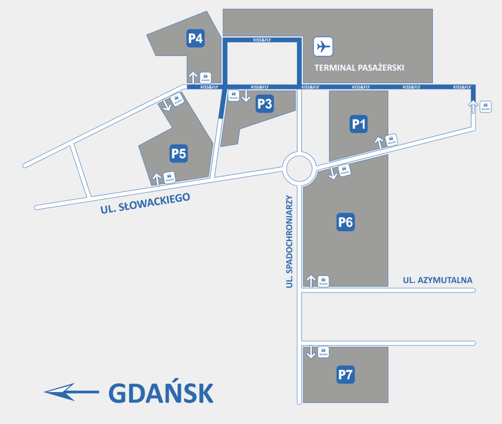 Plán letiště Gdaňsk