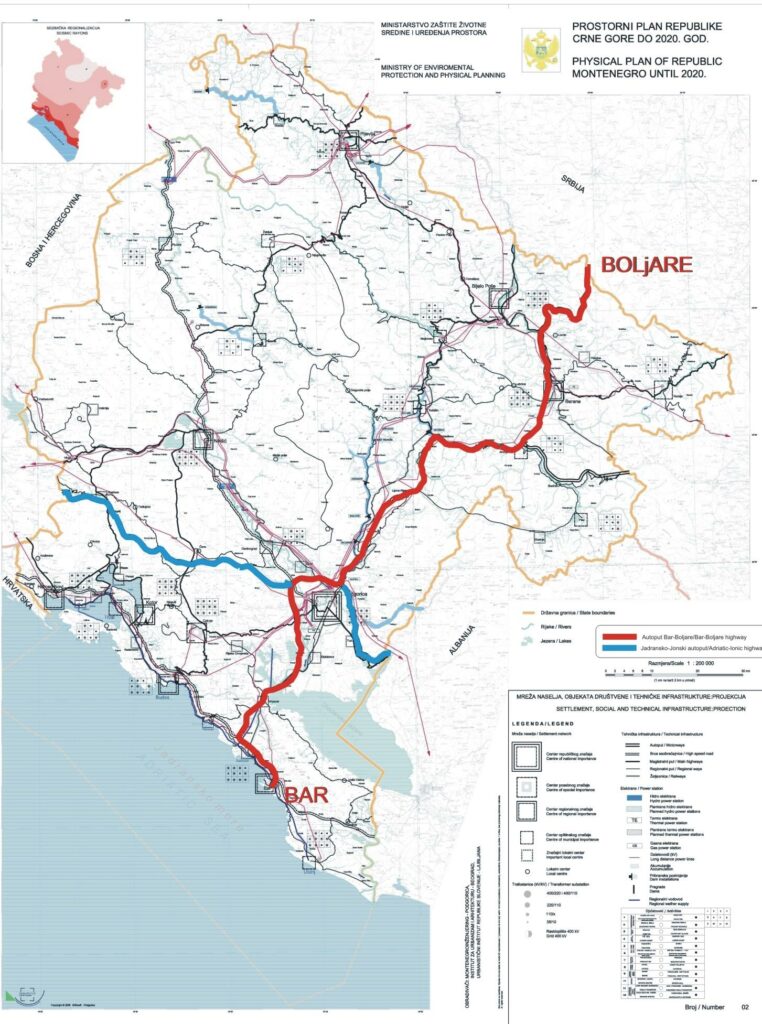 Dálniční síť Černá Hora