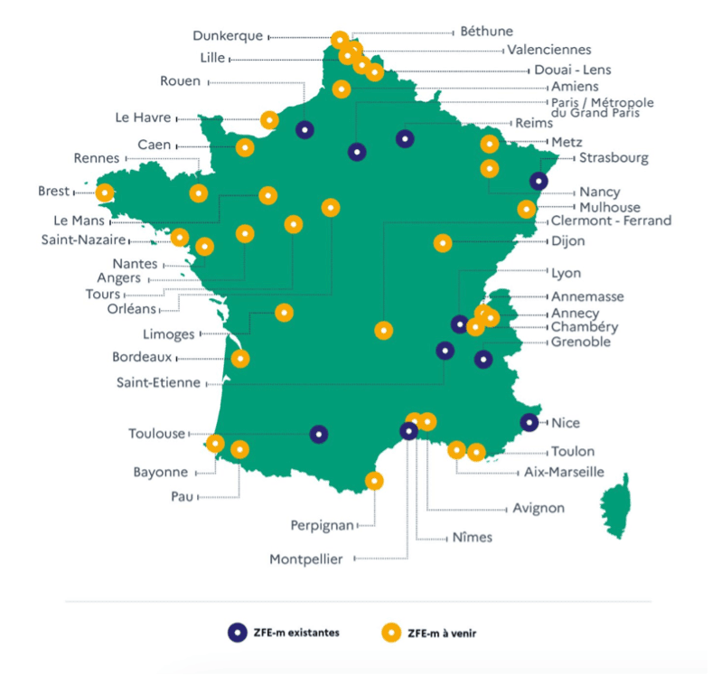 nízkoemisní zóny ve Francii
