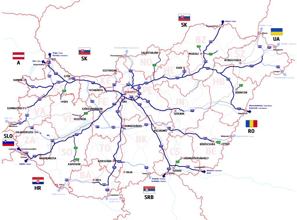 Dálniční síť Maďarsko 