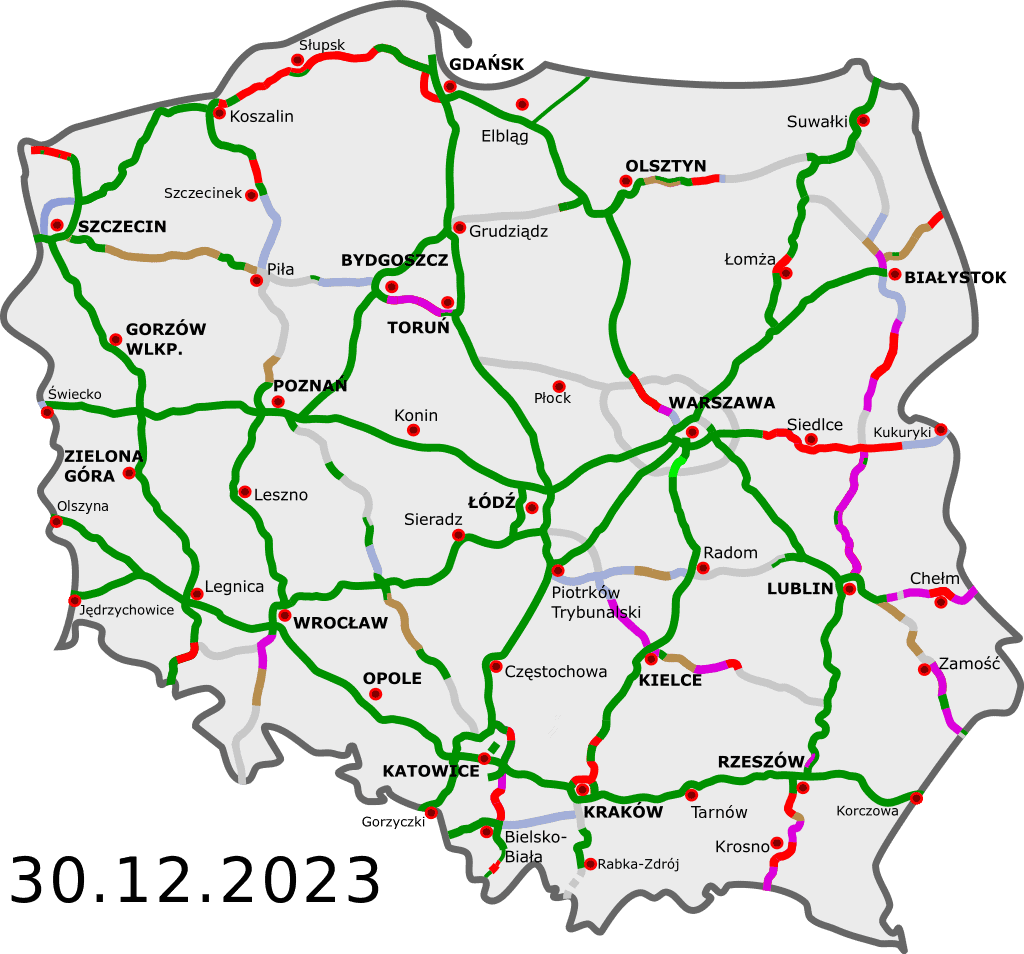 Dálniční síť Polsko