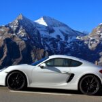 Alpská horská silnice - cesta autem přes Alpy do Švýcarska